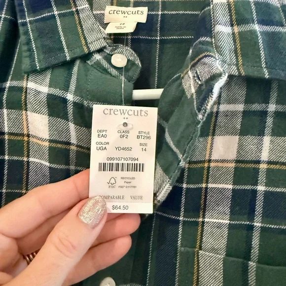 Teen Boys winter shirt flannels (JCrew & Vans), size 14 - Picture 5 of 5